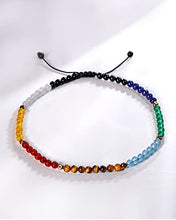 Load image into Gallery viewer, Jewever 7 Chakra Anklet Bracelet For Women Beach Foot Energy Healing Gemstone and Crystals Yoga Worry Stone Balancing Meditation
