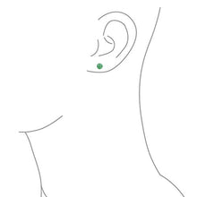 Load image into Gallery viewer, Simple Dyed Gemstone Green Aventurine Round Ball Stud Earrings For Women 925 Sterling Silver 8MM
