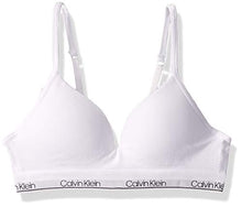 Load image into Gallery viewer, Calvin Klein Girls' Little Seamless Hybrid Bra, Classic White, 30A
