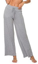 Load image into Gallery viewer, WiWi Women's Bamboo Lounge Wide Leg Pants Stretchy Casual Bottoms Soft Pajama Pant Plus Size Sleepwear S-4X, Heather Grey, Large

