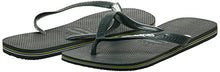 Load image into Gallery viewer, Havaianas Women's Brazil Logo Flip Flop Sandal, Olive Green, 9-10
