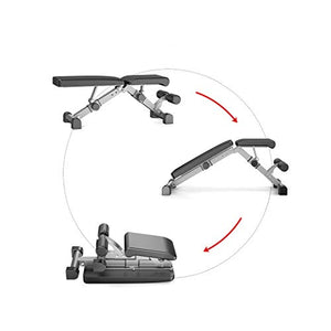 KFK Weight Bench Adjustable Full Body Workout Foldable Incline Decline Exercise Workout Bench for Home Gym