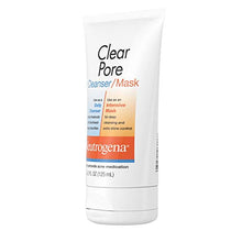 Load image into Gallery viewer, Neutrogena Clear Pore Facial Cleanser / Face Mask containing Kaolin &amp; Bentonite Clay, Acne Treatment with Benzoyl Peroxide, 4.2 fl. oz (Pack of 6)
