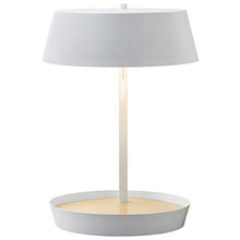 Load image into Gallery viewer, Amazon Brand – Rivet Modern Table Lamp with USB and Bulb, 18&quot;H, White
