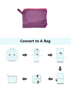 Little Donkey Andy Women’s Waterproof Cycling Bike Jacket, Running Rain Jacket, Windbreaker, Ultralight and Packable Purple XS