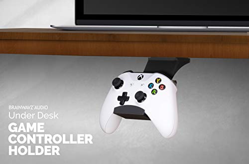 Load image into Gallery viewer, Gamepad Under The Desk Mount Holder Hanger for Xbox One, Switch, PS4, PC, Steam, Steelseries & Most Game Controllers, No Screws, VHB Tape, by Brainwavz (Black, Improved Adheasion Nov2019)