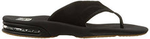 Load image into Gallery viewer, Reef Men&#39;s Fanning Flip Flop, BLACK/SILVER, 10 D - Medium
