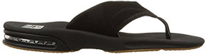 Reef Men's Fanning Flip Flop, BLACK/SILVER, 10 D - Medium