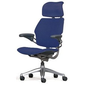 Freedom HumanScale Gel Chair F213 with Headrest New Gel Seat Graphite Wave Fabric Advanced Height Adjustable Duron Arms Standard Chair Height Titanium Frame with Soft Hard Floor Casters
