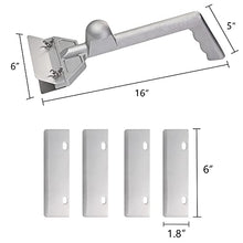 Load image into Gallery viewer, DELFINA Grill Scraper W/ 5 Blades, Heavy Duty Rust Flat Top Grill Accessories with Blade Replacements, Commercial User-Friendly Barbecue Grill Cleaning Tool
