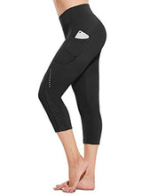 Load image into Gallery viewer, BALEAF Women's 4D Padded Bike Pants Cycling Capris Bicycle Biking Shorts 3/4 Tights Leggings Pocket UPF50+, Black XL
