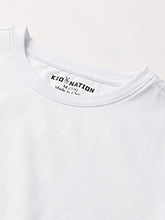 Load image into Gallery viewer, Kid Nation Kids Unisex 2 Packs 100% Cotton Tagless Short Sleeve Crewneck T Shirts S White+Green
