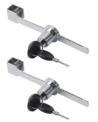 Showcase Window Key Lock, Cabinet & Furniture Locks,Showcase Lock Ratchet Lock , Sliding Glass Door Lock,Display Case Lock, Keyed Alike Showcase Display - 2 Pack
