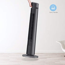 Load image into Gallery viewer, PELONIS Oscillating Tower Fan with Remote Control 40’’ Quiet Stand Up Fan with 3 Speed Settings and 3 Modes 15-Hour Timer LED Display for Bedroom Home Office Use, Black
