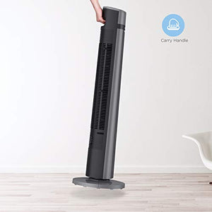 PELONIS Oscillating Tower Fan with Remote Control 40’’ Quiet Stand Up Fan with 3 Speed Settings and 3 Modes 15-Hour Timer LED Display for Bedroom Home Office Use, Black