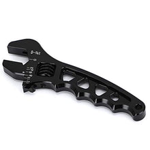 Load image into Gallery viewer, PTNHZ Adjustable Lightweight Aluminum AN3-AN12 Wrench hose Fitting tool spanner (Black)
