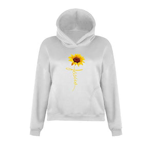 perfectCOCO Sweatshirt Women Fashion Casual Sun Flower Printed Hooded Pullover Long Sleeve Hoodie Sweater Blouse Top