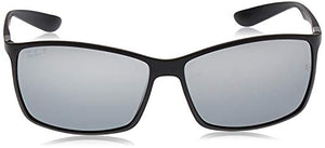 Ray-Ban Men's RB4179 Liteforce Sunglasses, Matte Black/Polarized Silver Gradient Mirror, 62 mm