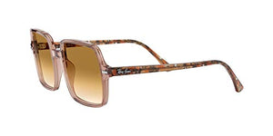 Ray-Ban Women's RB1973 Square II Sunglasses, Transparent Light Brown/Gradient Brown, 53 mm