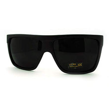 Load image into Gallery viewer, SUPER Dark Black Lens Sunglasses Flat Top Square Oversized Mob Style
