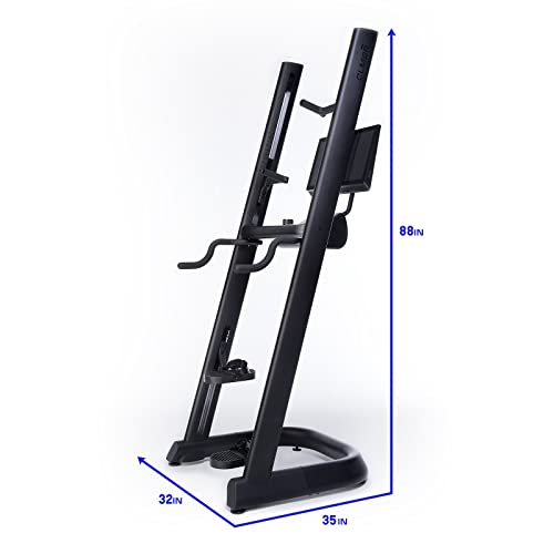 Load image into Gallery viewer, CLMBR Connected Full-Body Resistance Indoor Fitness Machine - Whole Body Strength & High Intensity Cardio Workout - Bluetooth Enabled Hi-Def Display, Built-in Audio - Easy to Move, Space-Saving Design
