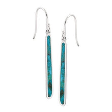 Load image into Gallery viewer, Silpada &#39;Turquoise Drop&#39; Compressed Turquoise Drop Earrings in Sterling Silver
