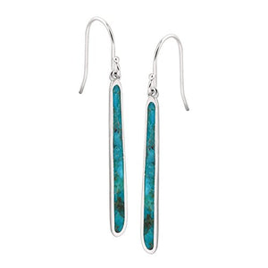 Silpada 'Turquoise Drop' Compressed Turquoise Drop Earrings in Sterling Silver