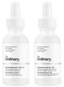 The Ordinary Hyaluronic Acid with 2% + B5 (30ml) and The Ordinary Niacinamide 10% + Zinc 1% (30ml) Bundle Face Care Set