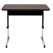 Load image into Gallery viewer, Calico Designs Adapta Height Adjustable Office Desk, All-Purpose Utility Table, Sit to Stand up Desk Home Computer Desk, 23" - 32" in Powder Coated Black Frame and 1" Thick Walnut Top, 36 Inch

