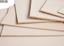 Load image into Gallery viewer, Firm Vegetable Tanned Full Grain Tooling Leather Thick Cowhide Handmade Stiff Leather Material for Craft/Tooling/Caving/Hobby Workshop (Natural-3.0mm, 12x12inches)

