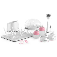 Load image into Gallery viewer, Nanobebe Baby Bottle Ultimate Feeding and Cleaning Set, for Breast Milk and Formula, Cleaning and Soothing Essentials, Baby Shower Registry Gift, for Newborn, Infant and Baby - Pink
