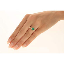 Load image into Gallery viewer, Gin &amp; Grace 14K Yellow Gold Natural Diamond (I1,I2) &amp; Emerald Statement Ring for Women
