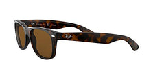 Load image into Gallery viewer, Ray-Ban RB2132 New Wayfarer Square Sunglasses, Tortoise/Polarized B-15 Brown, 55 mm
