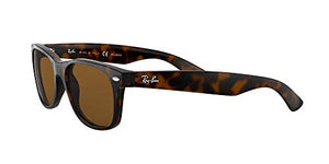 Ray-Ban RB2132 New Wayfarer Square Sunglasses, Tortoise/Polarized B-15 Brown, 55 mm