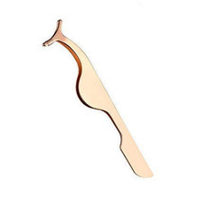 Load image into Gallery viewer, EIAKE False Eyelashes Applicator Tool Eyelash Extension Tweezers Remover Clip Tweezers Nipper (Golden)
