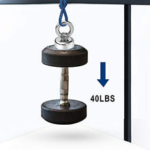 Load image into Gallery viewer, DIYMAG Magnetic Hooks, 40 lbs(18 KG) Pulling Force Rare Earth Magnetic Hooks with Countersunk Hole Eyebolt for Home, Kitchen, Workplace, Office and Garage, Pack of 10, Silver, DIY-NJ25-10P

