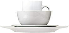 Load image into Gallery viewer, Amazon Basics 16-Piece Porcelain Kitchen Dinnerware Set with Plates, Bowls and Mugs, Service for 4 - White
