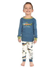 Load image into Gallery viewer, Lazy One Warm Long-Sleeve PJ Sets for Girls and Boys, Funny Animal Kids&#39; Pajama Sets, Cozy, Comfy, Fishing (Asleep at The Reel, 8)
