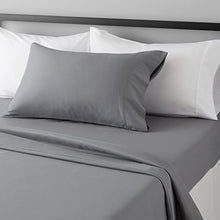 Load image into Gallery viewer, Amazon Basics Lightweight Super Soft Easy Care Microfiber Bed Sheet Set with 14&quot; Deep Pockets - Twin XL, Dark Gray
