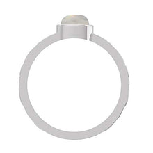 Load image into Gallery viewer, Moonstone Ring Boho Vintage Style Sterling Silver Pear Shape Solitaire Ring Size 10
