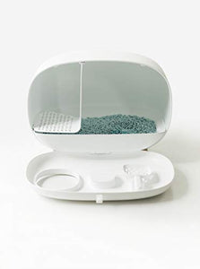 MS Cat Litter Box for Easier Handling of Cat Litter, Enclosed Design, Easy to Clean, Prevent Sand Leakage, Easy Assembly and Large Space, with Cat Litter Scoop