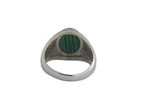 Load image into Gallery viewer, JANIZZ 925 Solid Sterling Silver Ring with Malachite &amp; White CZ in Different Sizes in A Beautiful LED Box(TH2) (6)
