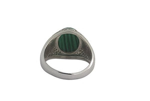 JANIZZ 925 Solid Sterling Silver Ring with Malachite & White CZ in Different Sizes in A Beautiful LED Box(TH2) (6)