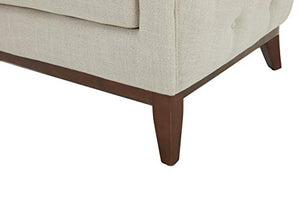Amazon Brand – Stone & Beam Rosewood Button-Tufted Upholstered Wingback Accent Chair, 30"W, Cream