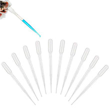 Load image into Gallery viewer, 100pcs 3ML Plastic Disposable Transfer Pipettes - Eye Dropper Set Transfer Graduated Pipettes Calibrated Dropper for Essential Oils &amp; Science Laboratory

