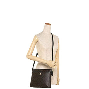 Coach FILE CROSSBODY IN SIGNATURE CANVAS, Im/Brown/Black, One Size