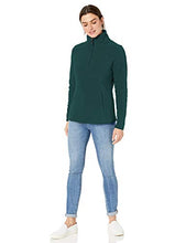 Load image into Gallery viewer, Amazon Essentials Women&#39;s Classic Fit Long-Sleeve Quarter-Zip Polar Fleece Pullover Jacket, Deep Pine, Small
