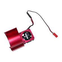 Load image into Gallery viewer, REhobby RC Motor Fan Radiator Aluminum Heat Sink Twin Cooling Fan for 1/10 RC Car 540/550 Track HSP HPI Wltoys Himoto Tamiya (red)
