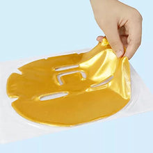 Load image into Gallery viewer, Collagen Facial Masks (10-Pc) - Vegan Gold Facial Mask - Anti Aging,Puffiness, Moisturizing, Deep Tissue Rejuvenation and Hydrates Skin
