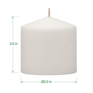 Stonebriar 18 Hour Long Burning Unscented Pillar Candles, 3x3, White